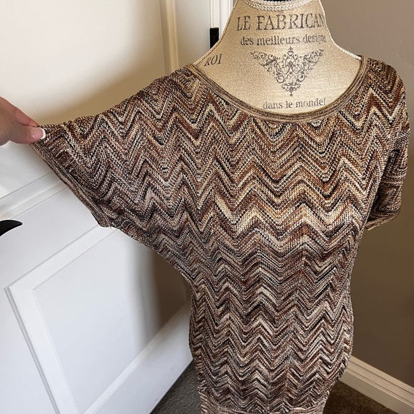 Brown sweater, Chevron, print - Picture 2 of 7